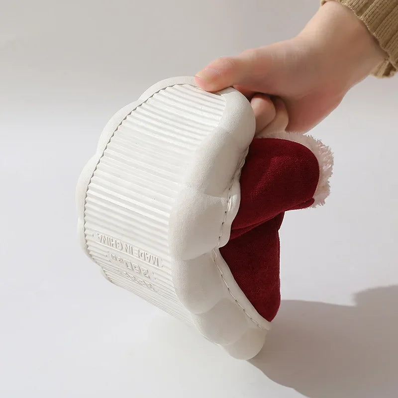 Kidmi inverno sapatos femininos casuais sapatos de casa para homens  ao ar livre sapatos de algodão quente para mulher interior  acolchoados de pelúcia feminino
