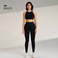 Conjunto de roupas de yoga feminino leggings de cintura alta e superior de duas peças sem costura roupas de exercício de fitness roupa interior de treino de fitness