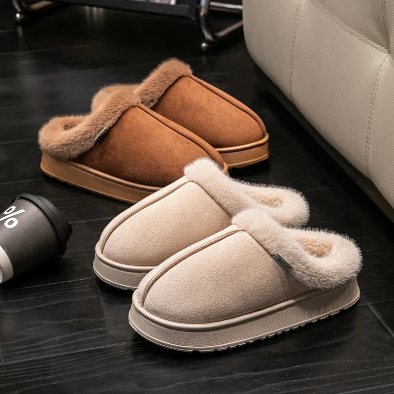 Moda feminina chinelos macios para outono e inverno interior eva sola grossa antiderrapante e quente chinelos unissex para o inverno