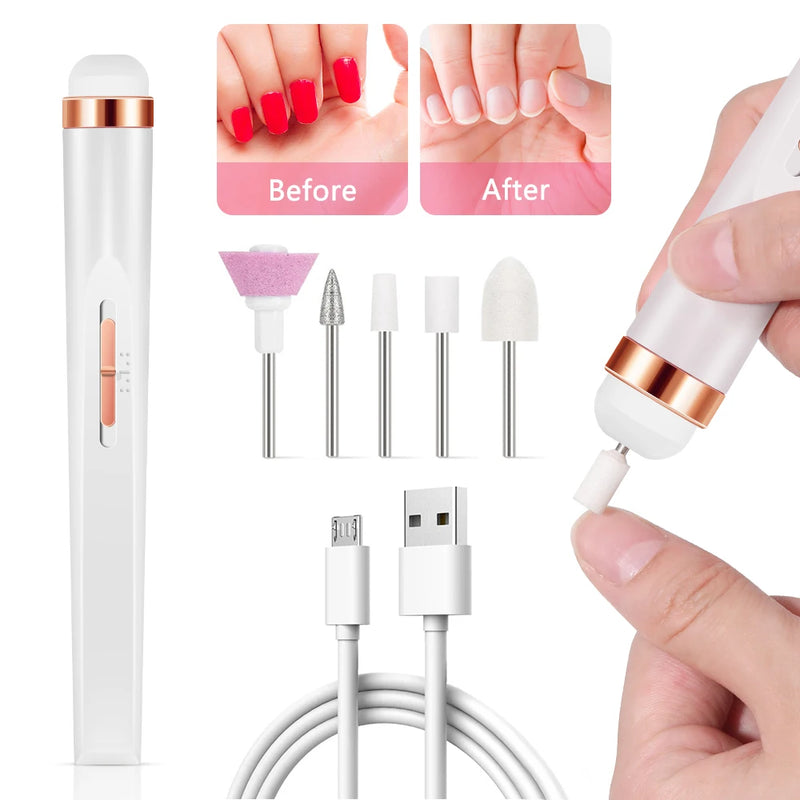 Conjunto de manicure portátil conjunto completo de ferramentas profissionais de manicure e pedicure para esfoliação e polimento para salão de beleza