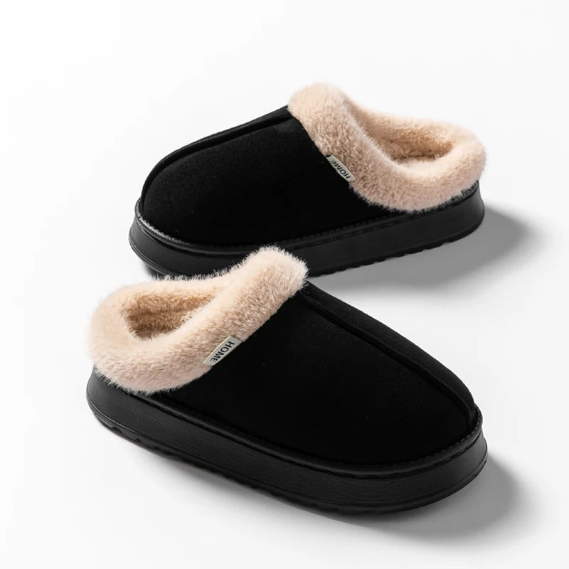 Moda feminina chinelos macios para outono e inverno interior eva sola grossa antiderrapante e quente chinelos unissex para o inverno