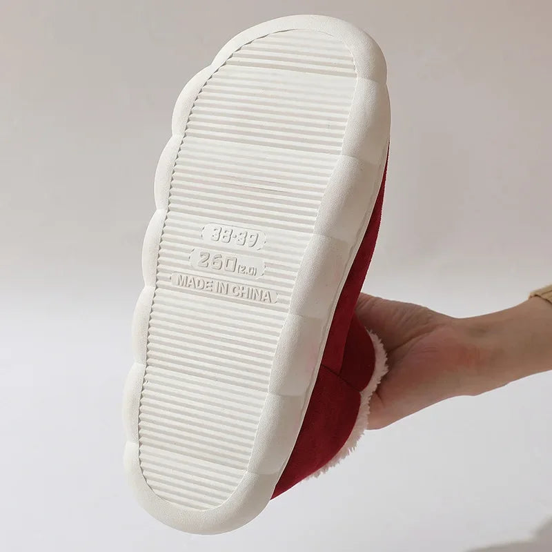 Kidmi inverno sapatos femininos casuais sapatos de casa para homens  ao ar livre sapatos de algodão quente para mulher interior  acolchoados de pelúcia feminino
