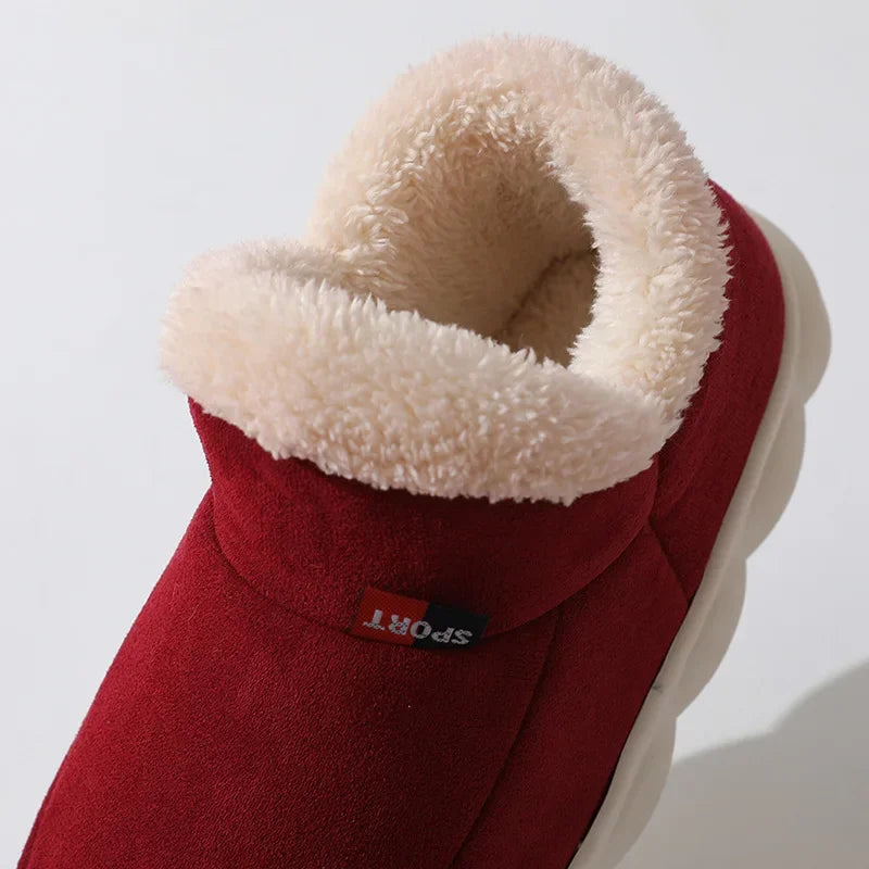Kidmi inverno sapatos femininos casuais sapatos de casa para homens  ao ar livre sapatos de algodão quente para mulher interior  acolchoados de pelúcia feminino
