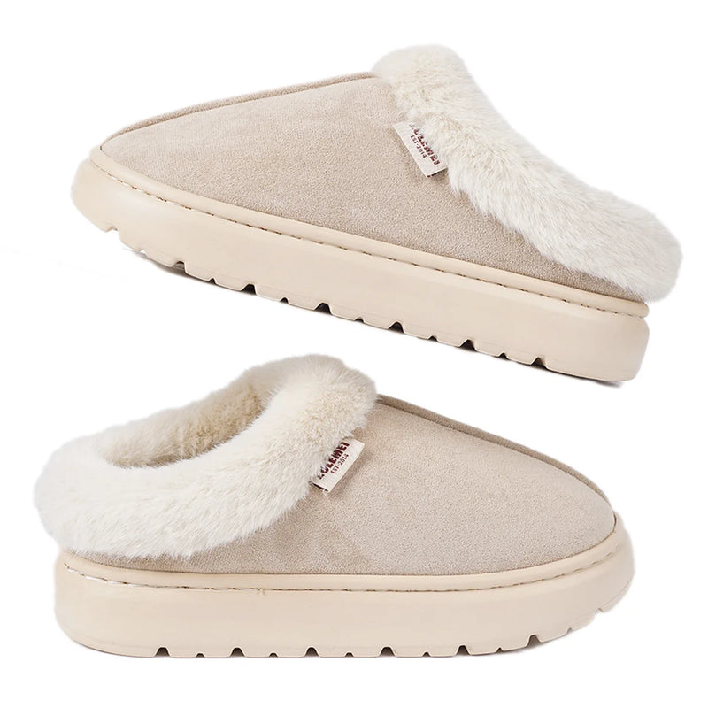 Kidmi inverno sapatos femininos casuais sapatos de casa para homens  ao ar livre sapatos de algodão quente para mulher interior  acolchoados de pelúcia feminino
