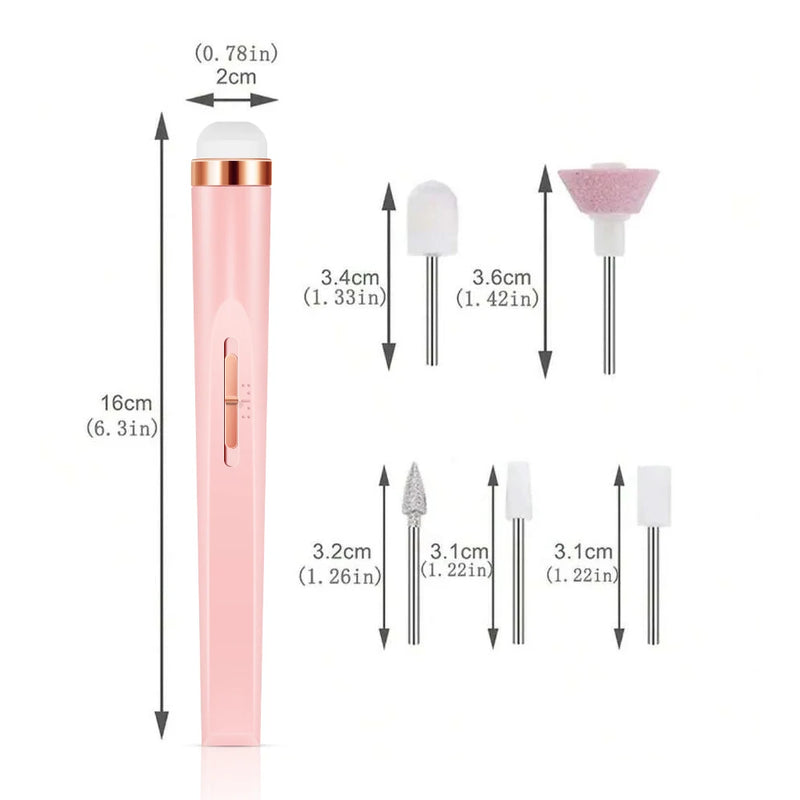 Conjunto de manicure portátil conjunto completo de ferramentas profissionais de manicure e pedicure para esfoliação e polimento para salão de beleza