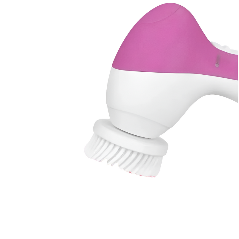 Escova Elétrica de Limpeza Facial 5 em 1, a solução completa para uma pele radiante!, oferece esfoliação suave, remoção de pontos negros e uma massagem relaxante que melhora a circulação facial. Ideal para todos os t