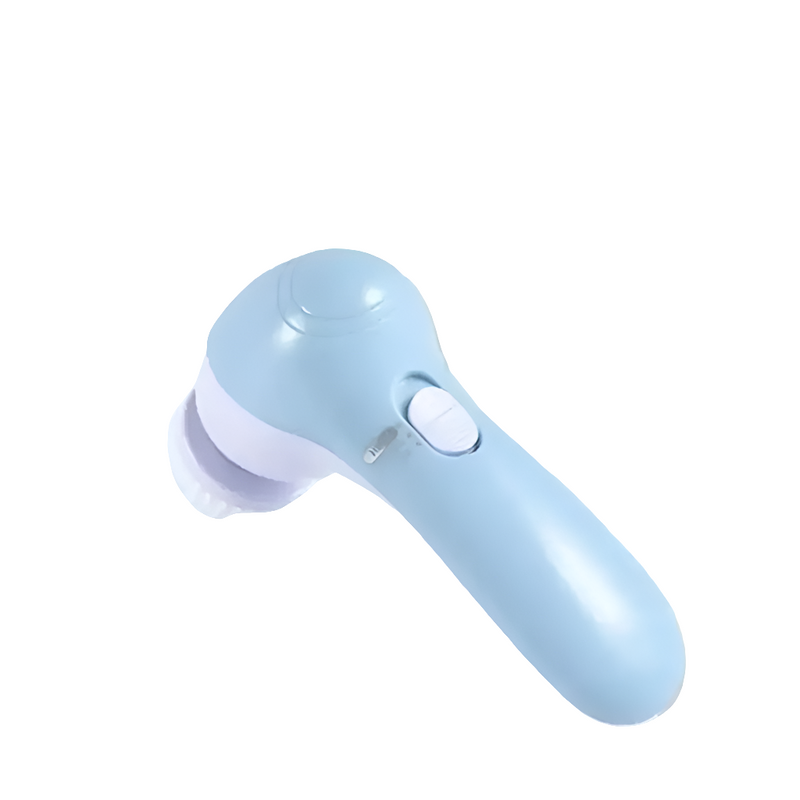 Escova Elétrica de Limpeza Facial 5 em 1, a solução completa para uma pele radiante!, oferece esfoliação suave, remoção de pontos negros e uma massagem relaxante que melhora a circulação facial. Ideal para todos os t